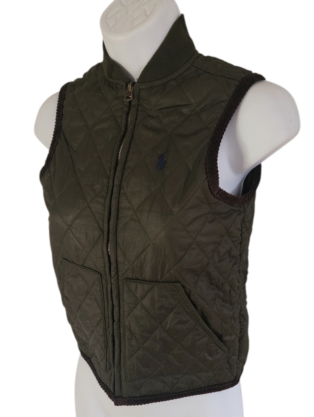 Polo Ralph Lauren Quilted Water-Repellent Vest Kids Unisex Sz 8 - Picture 3 of 10